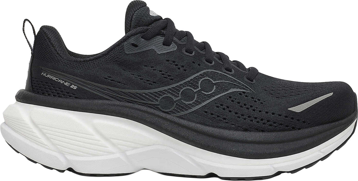 Saucony Hurricane 25 WIDE FIT Women's Running Shoes - Black - View 1