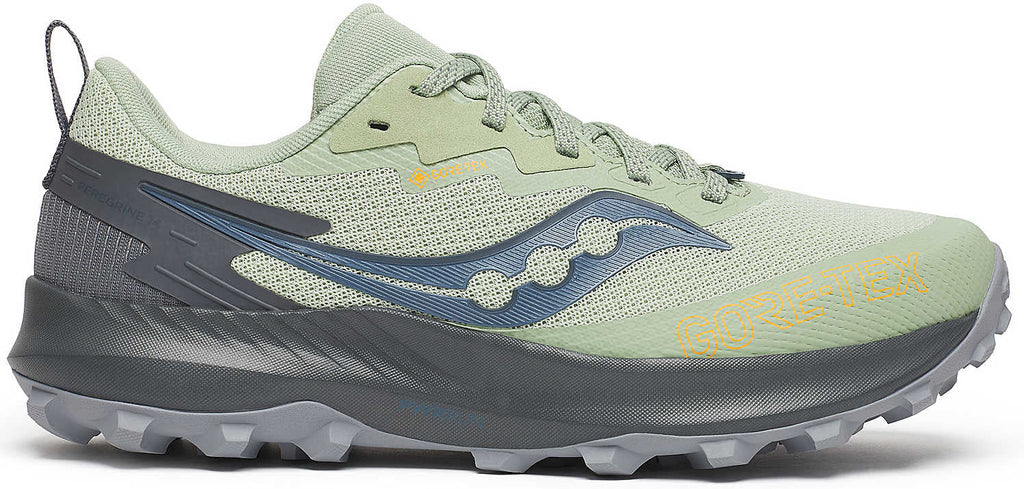 Saucony Peregrine 14 GORE-TEX Women's Trail Running Shoes - Green - View 1