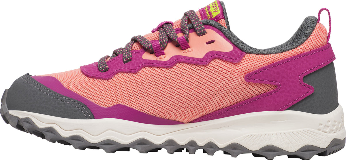 Saucony Peregrine KDZ Shield Junior Trail Running Shoes - Pink - View 3
