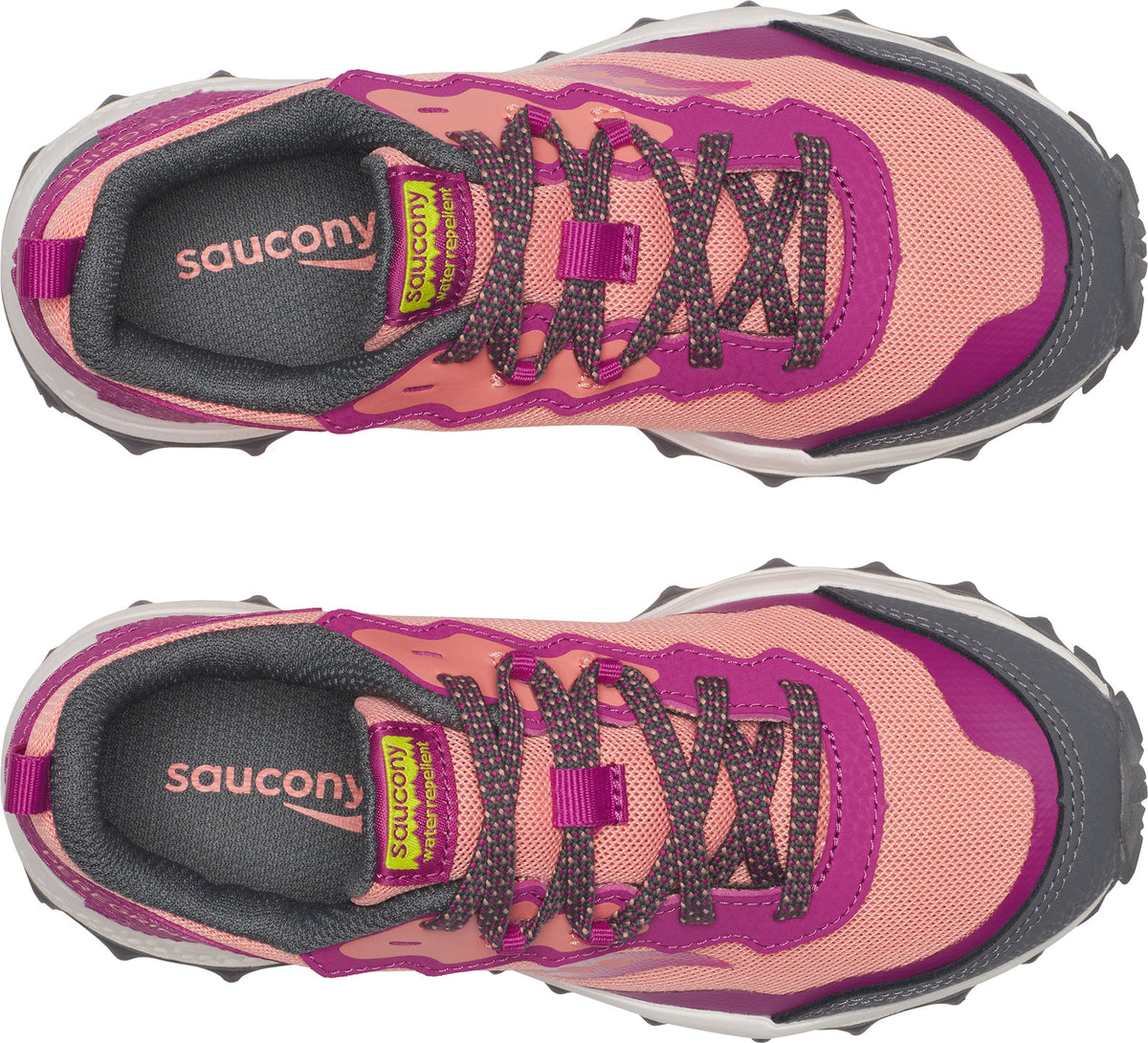 Saucony Peregrine KDZ Shield Junior Trail Running Shoes - Pink - View 4