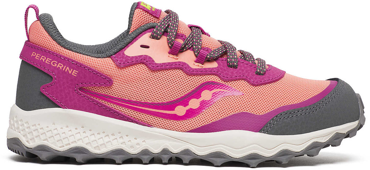 Saucony Peregrine KDZ Shield Junior Trail Running Shoes - Pink - View 1