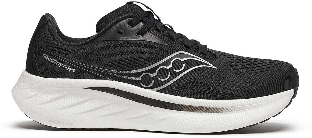 Saucony Ride 18 Women's Running Shoes - Black - View 1
