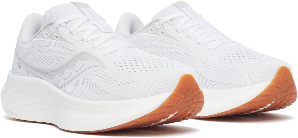 Saucony Ride 18 Women's Running Shoes - White - View 6