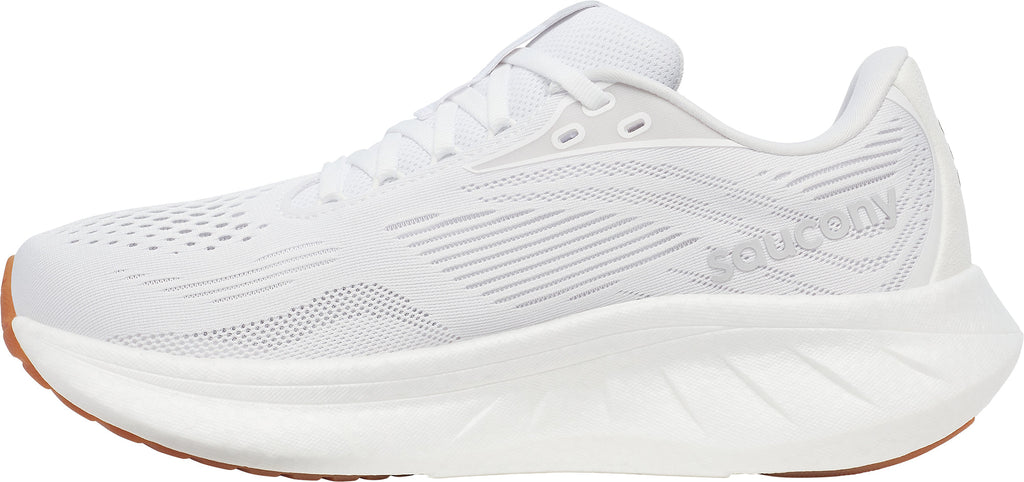 Saucony Ride 18 Women's Running Shoes - White - View 3