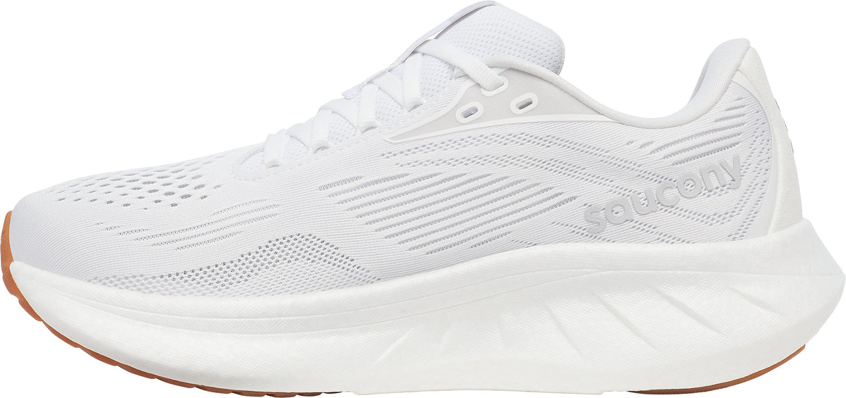 Saucony Ride 18 Women's Running Shoes - White - View 3