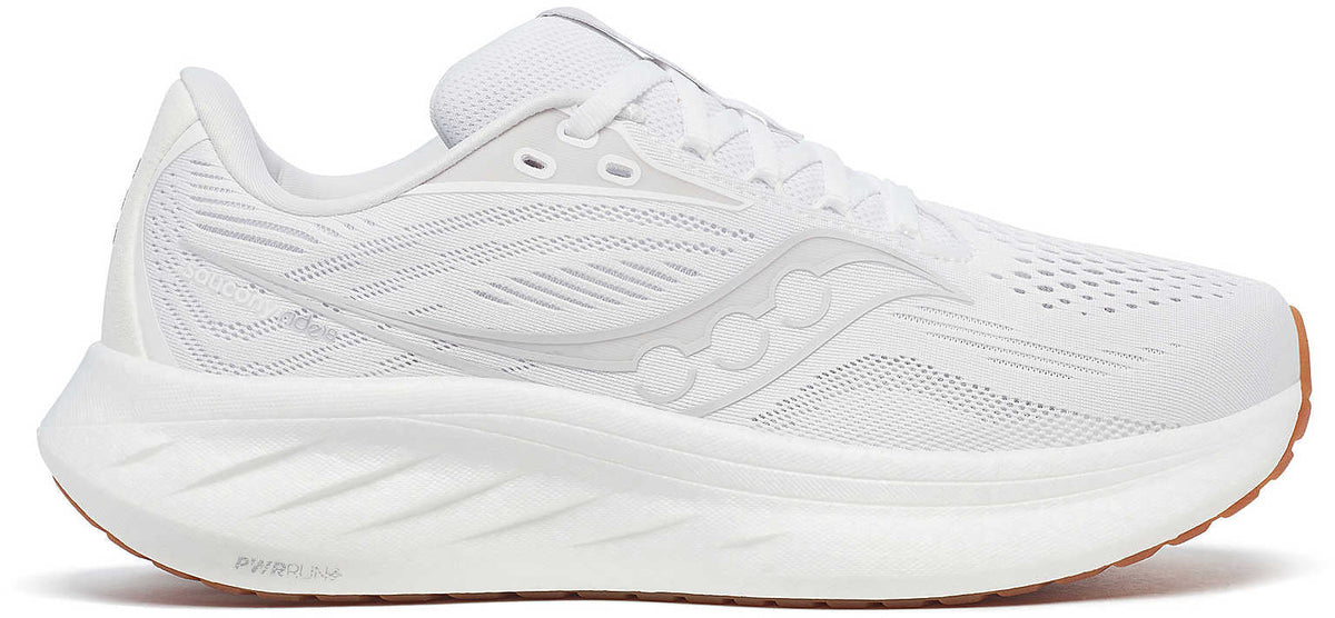 Saucony Ride 18 Women's Running Shoes - White - View 1