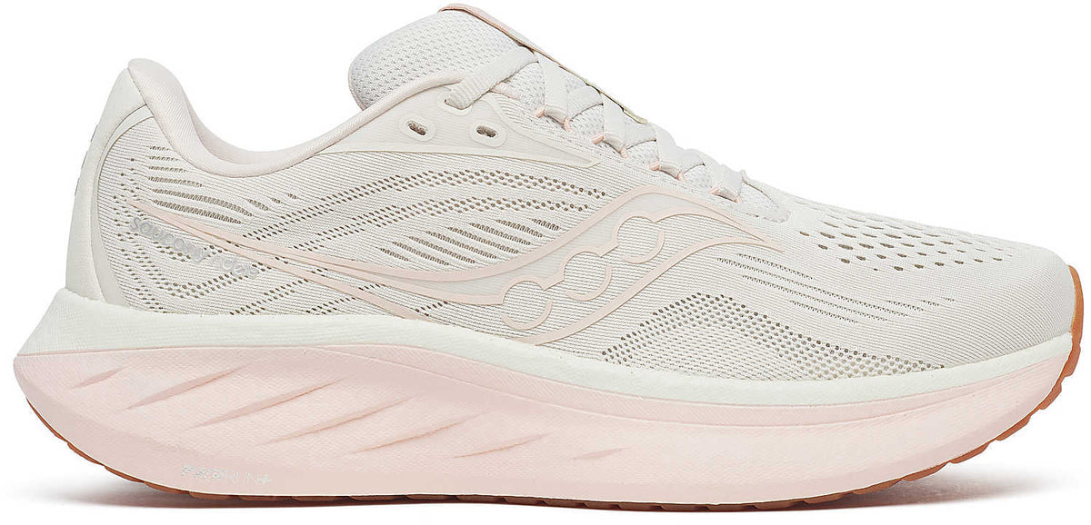 Saucony Ride 18 Women's Running Shoes - White - View 1