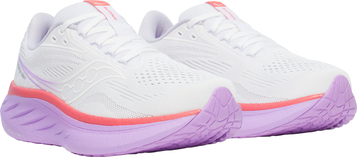Saucony Ride 18 Women's Running Shoes - White - View 6