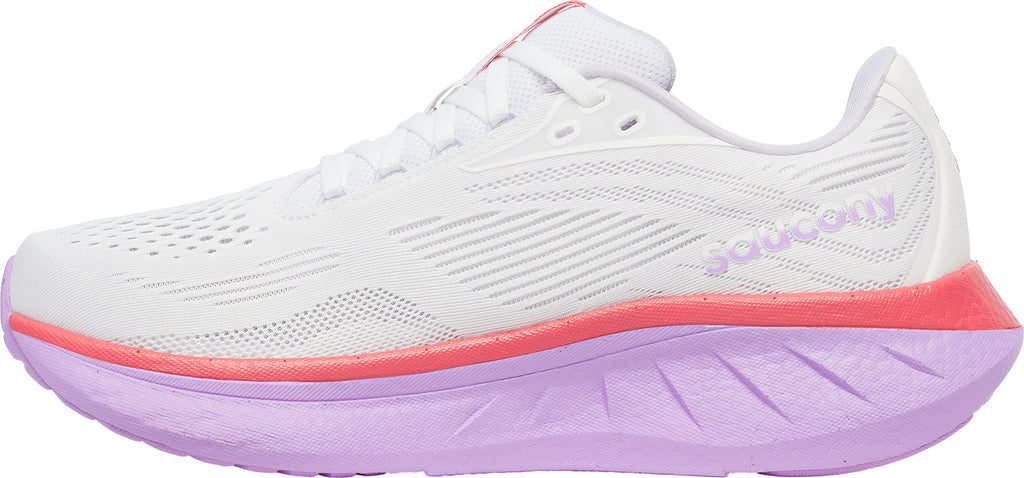 Saucony Ride 18 Women's Running Shoes - White - View 3