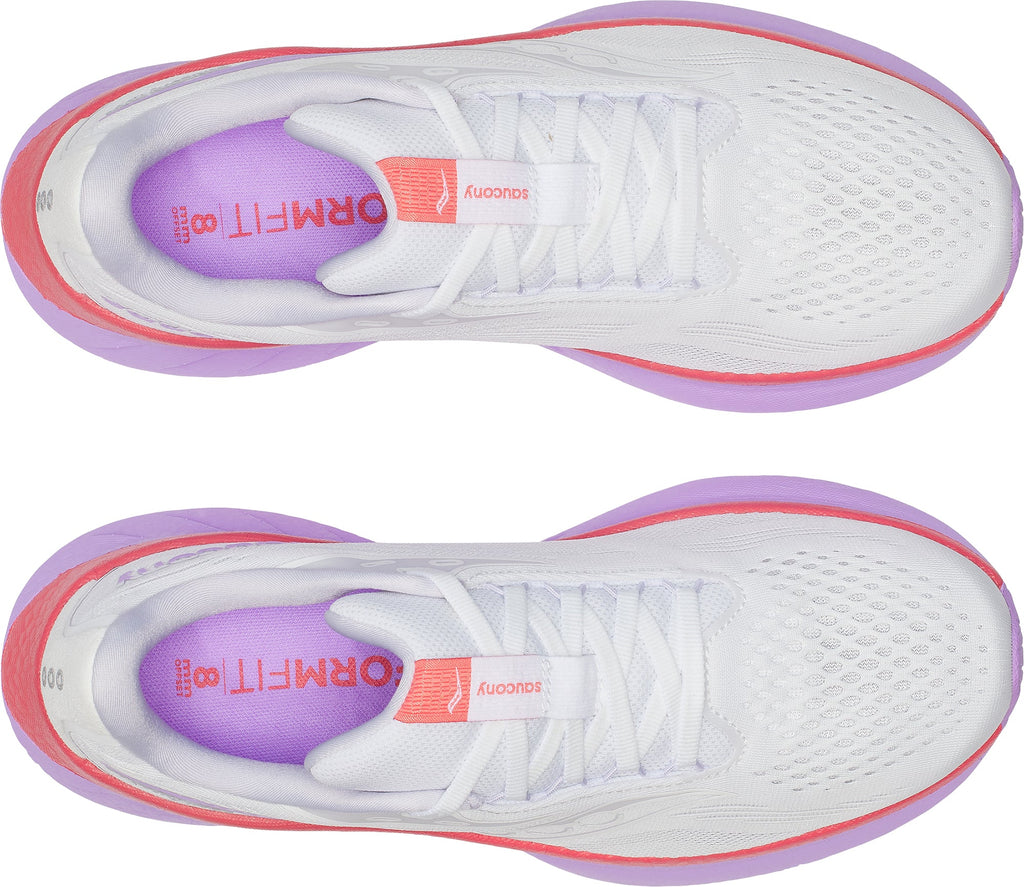 Saucony Ride 18 Women's Running Shoes - White - View 4
