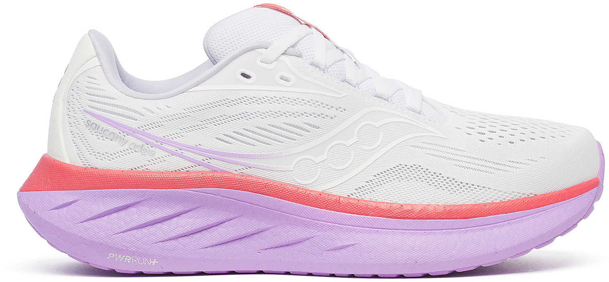 Saucony Ride 18 Women's Running Shoes - White - View 1