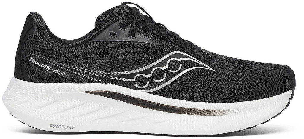 Saucony Ride 18 Men's Running Shoes - Black - View 1