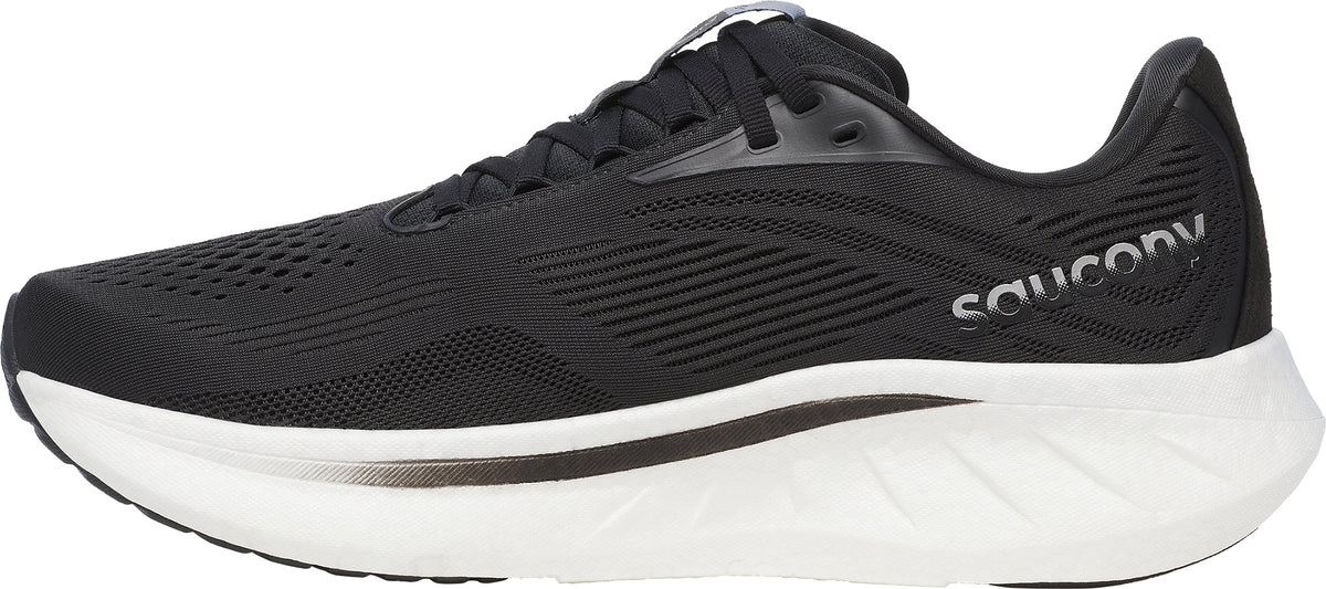Saucony Ride 18 WIDE FIT Men's Running Shoes - Black - View 5