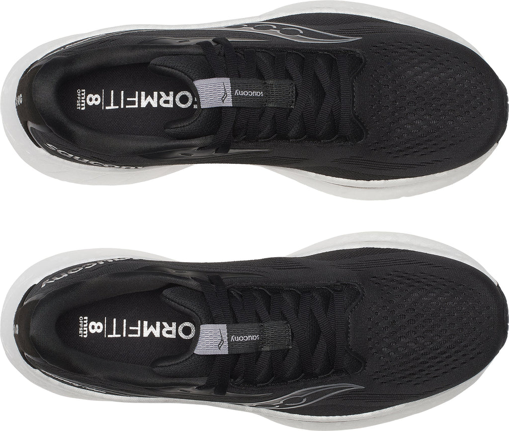 Saucony Ride 18 WIDE FIT Men's Running Shoes - Black - View 4