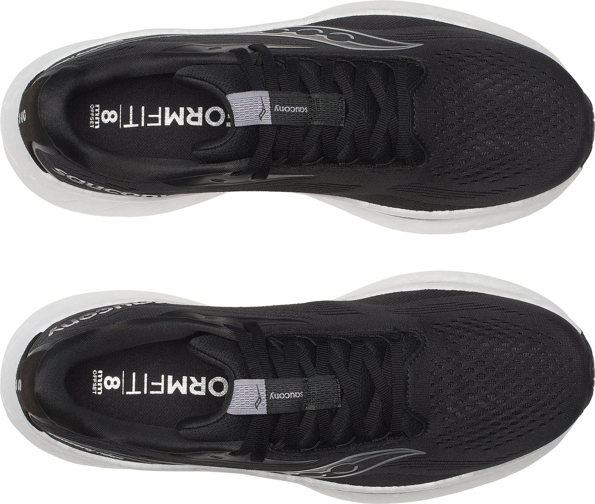 Saucony Ride 18 WIDE FIT Men's Running Shoes - Black - View 4