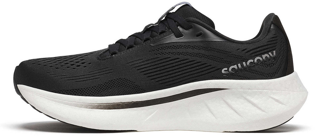Saucony Ride 18 WIDE FIT Women's Running Shoes - Black - View 3