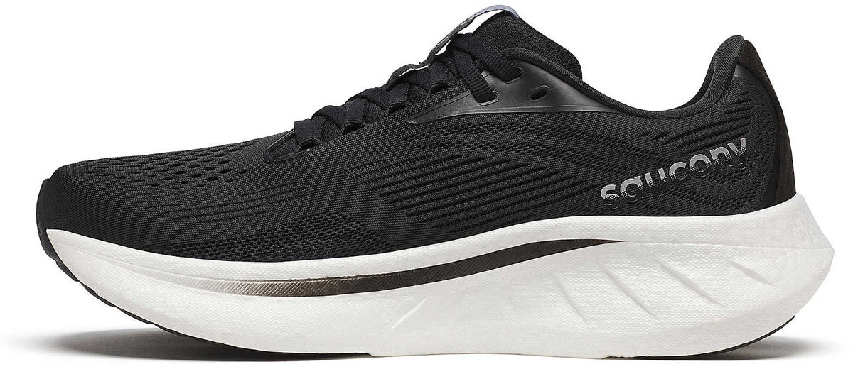 Saucony Ride 18 WIDE FIT Women's Running Shoes - Black - View 3