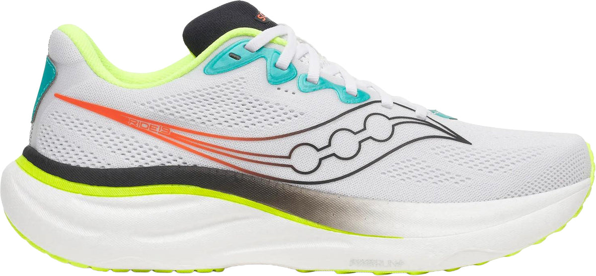 Saucony Ride 19 Men's Running Shoes - White - View 1