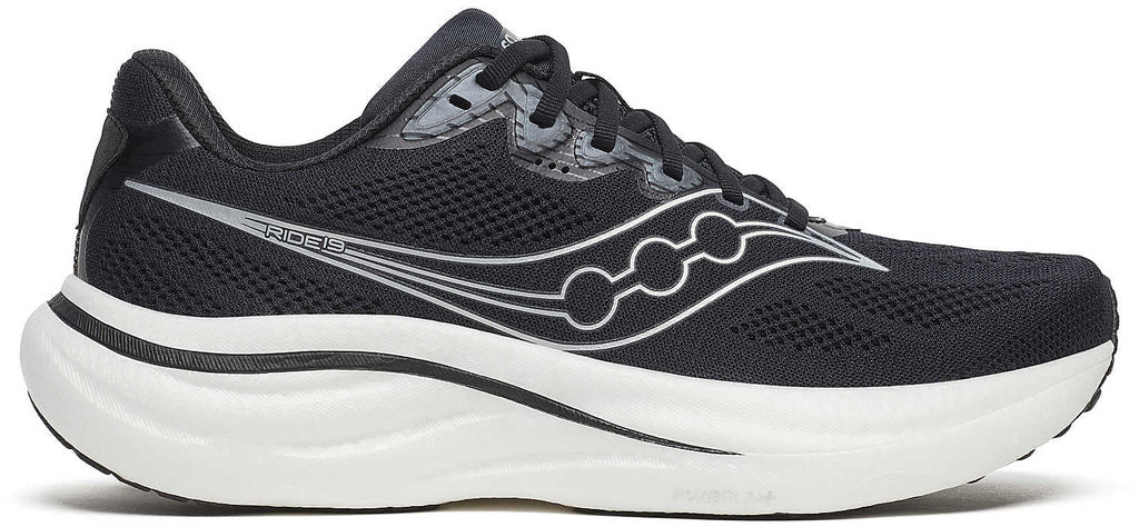 Saucony Ride 19 Men's Running Shoes - Black - View 1