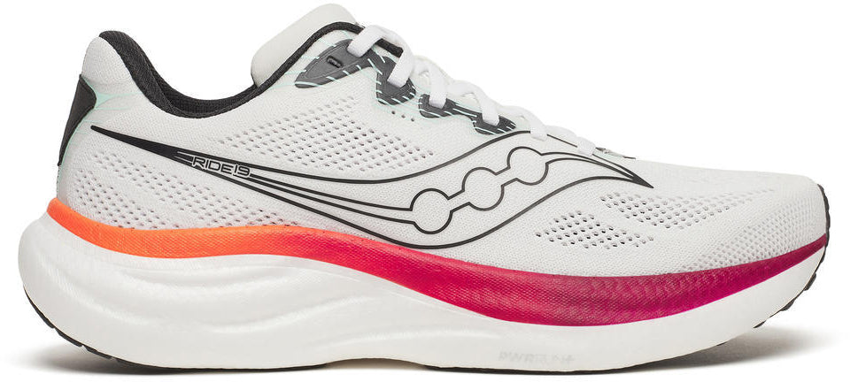 Saucony Ride 19 Men's Running Shoes - White - View 1