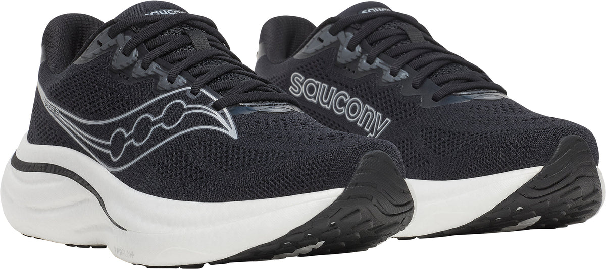 Saucony Ride 19 WIDE FIT Men's Running Shoes - Black - View 6