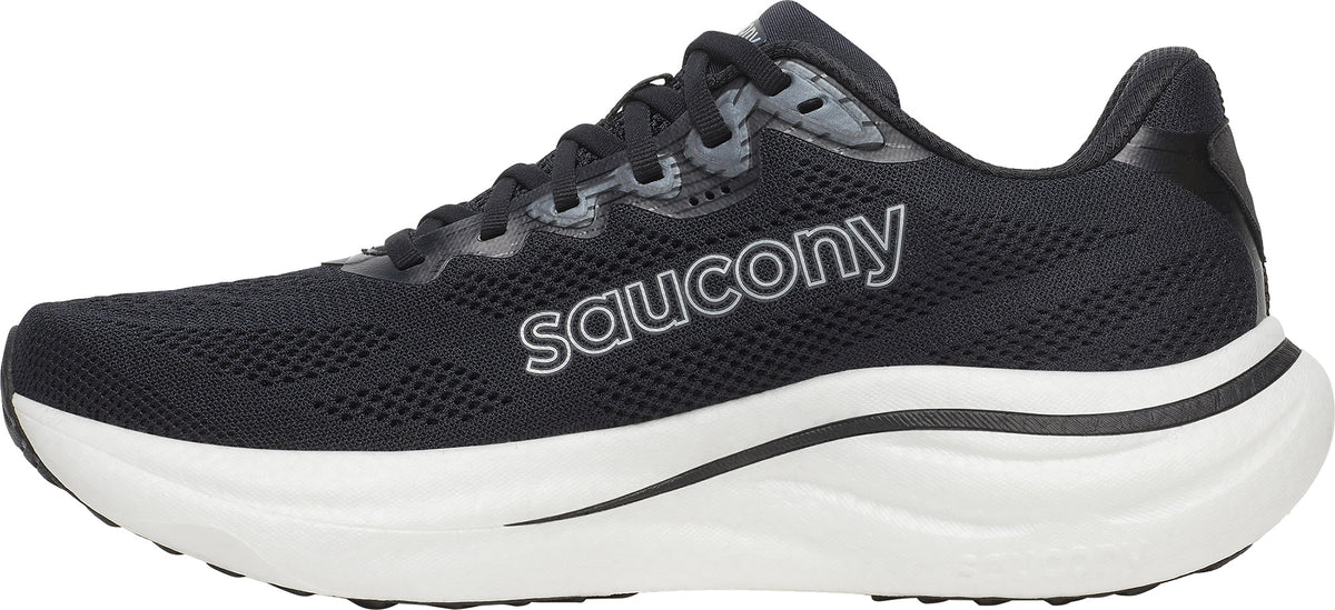 Saucony Ride 19 WIDE FIT Men's Running Shoes - Black - View 3