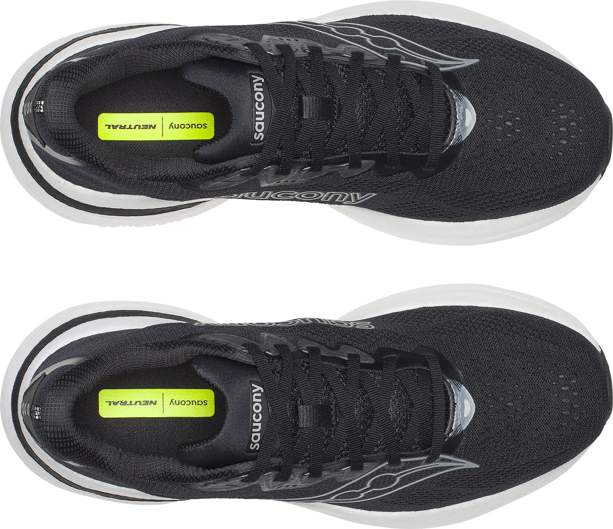 Saucony Ride 19 WIDE FIT Men's Running Shoes - Black - View 4