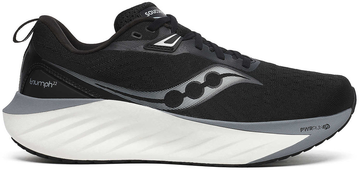Saucony Triumph 22 Men's Running Shoes - Black - View 1