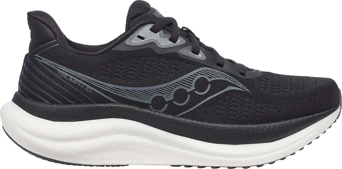 Saucony Triumph 23 WIDE FIT Women's Running Shoes - Black - View 1