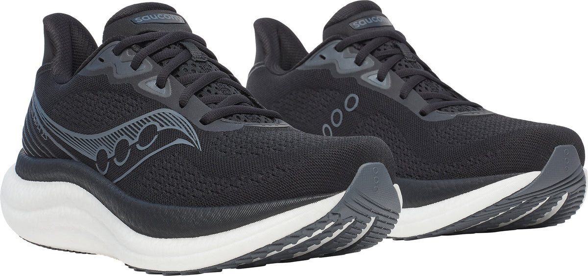 Saucony Triumph 23 WIDE FIT Men's Running Shoes - Black - View 6