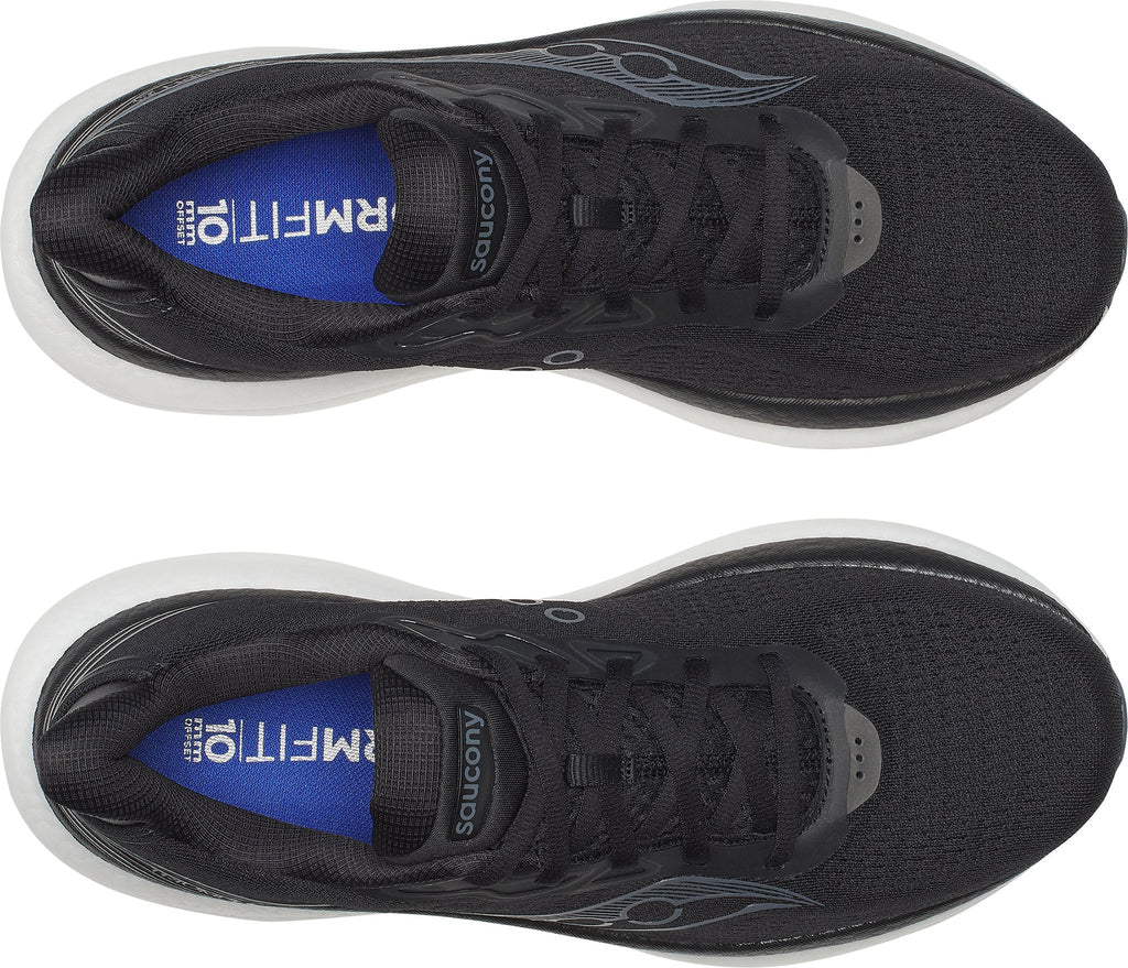 Saucony Triumph 23 WIDE FIT Men's Running Shoes - Black - View 4