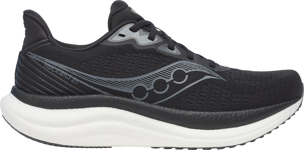 Saucony Triumph 23 WIDE FIT Men's Running Shoes - Black - View 1