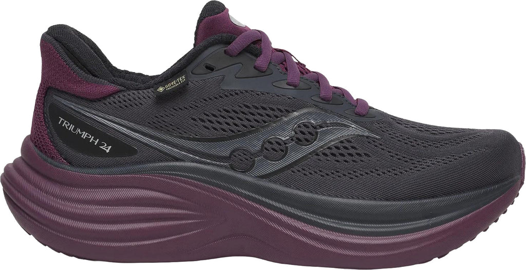Saucony Triumph 24 GORE-TEX Women's Running Shoes - Black - View 1