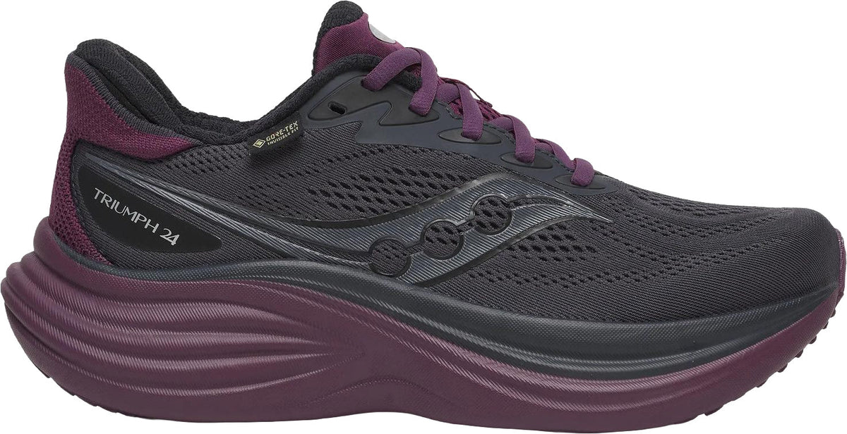 Saucony Triumph 24 GORE-TEX Women's Running Shoes - Black - View 1