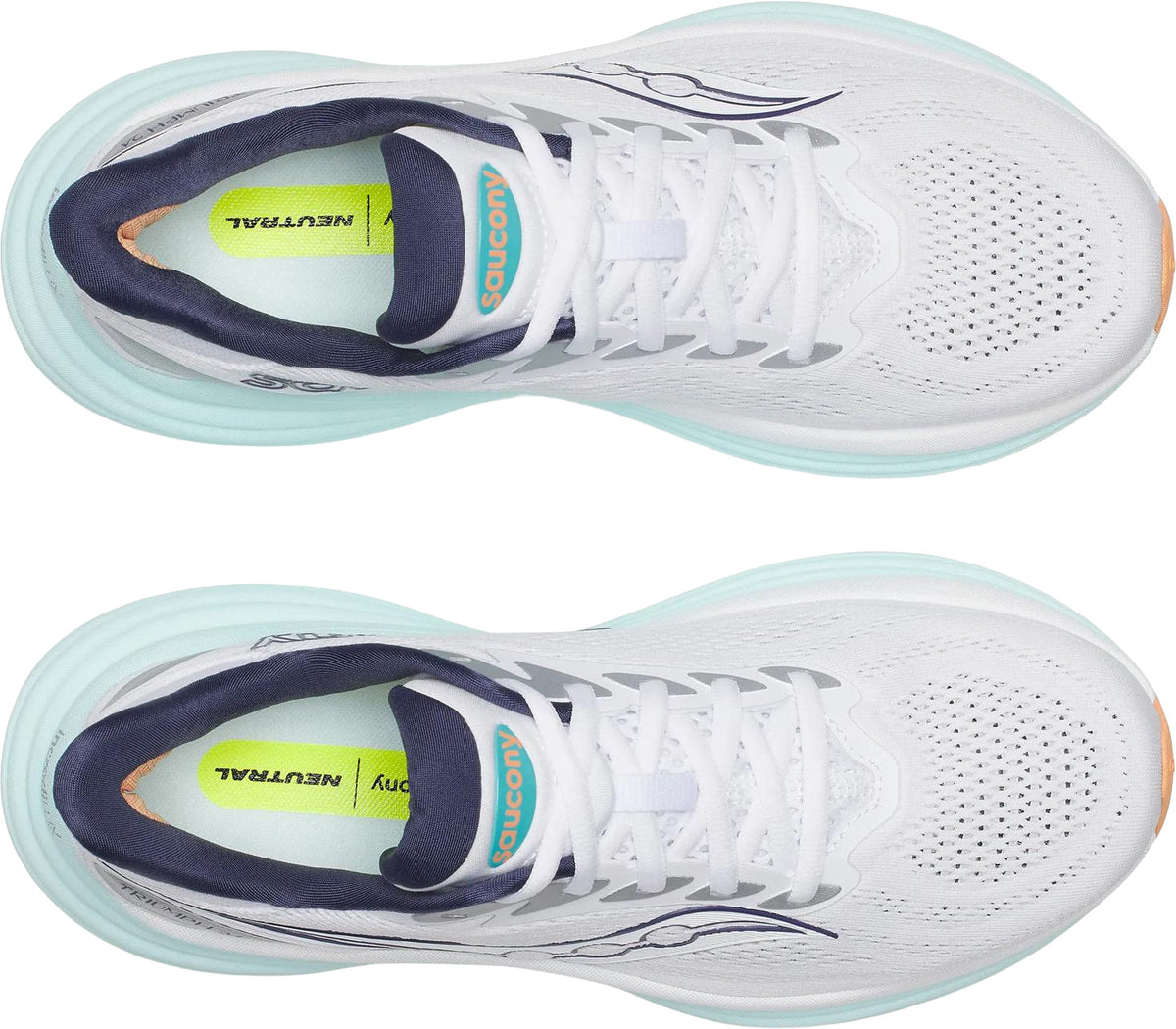 Saucony Triumph 24 Women's Running Shoes - White - View 4