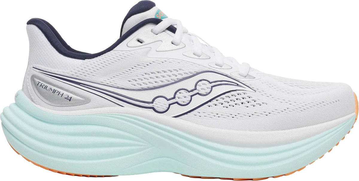 Saucony Triumph 24 Women's Running Shoes - White - View 1
