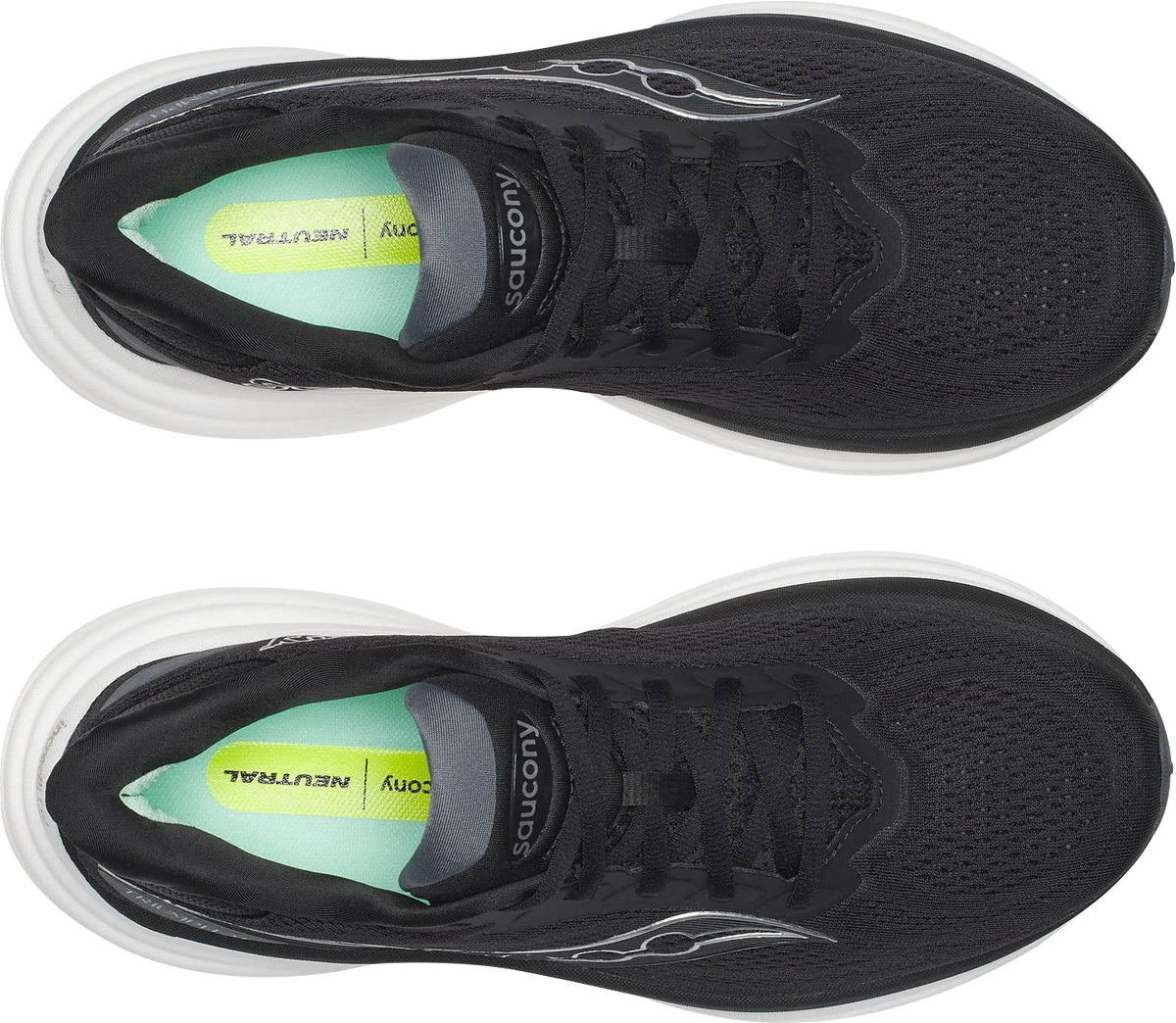 Saucony Triumph 24 WIDE FIT Men's Running Shoes - Black - View 4