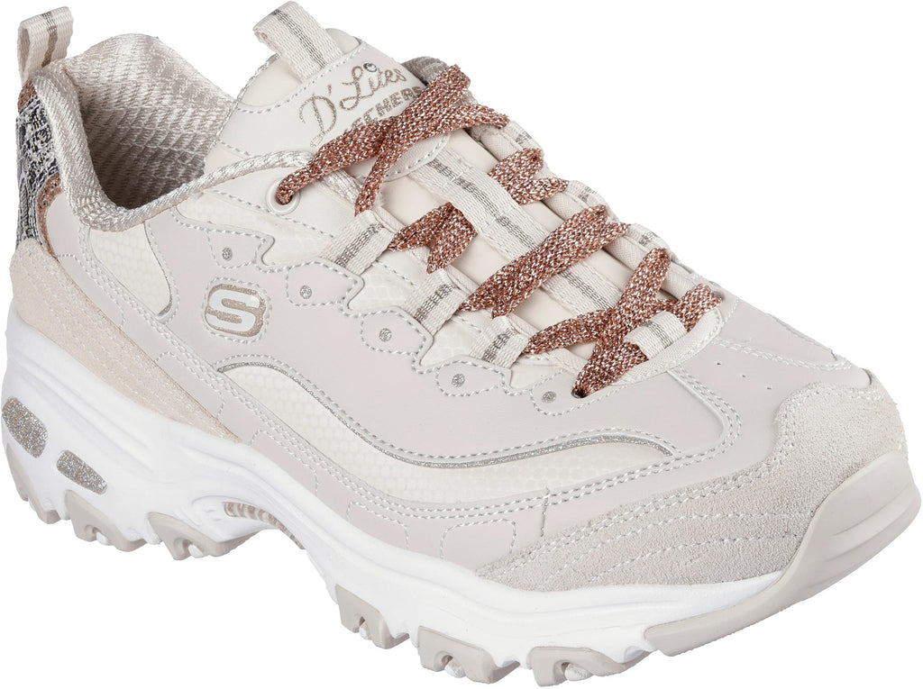 Skechers D'Lites Golden Chic Women's Shoes - Cream - View 5
