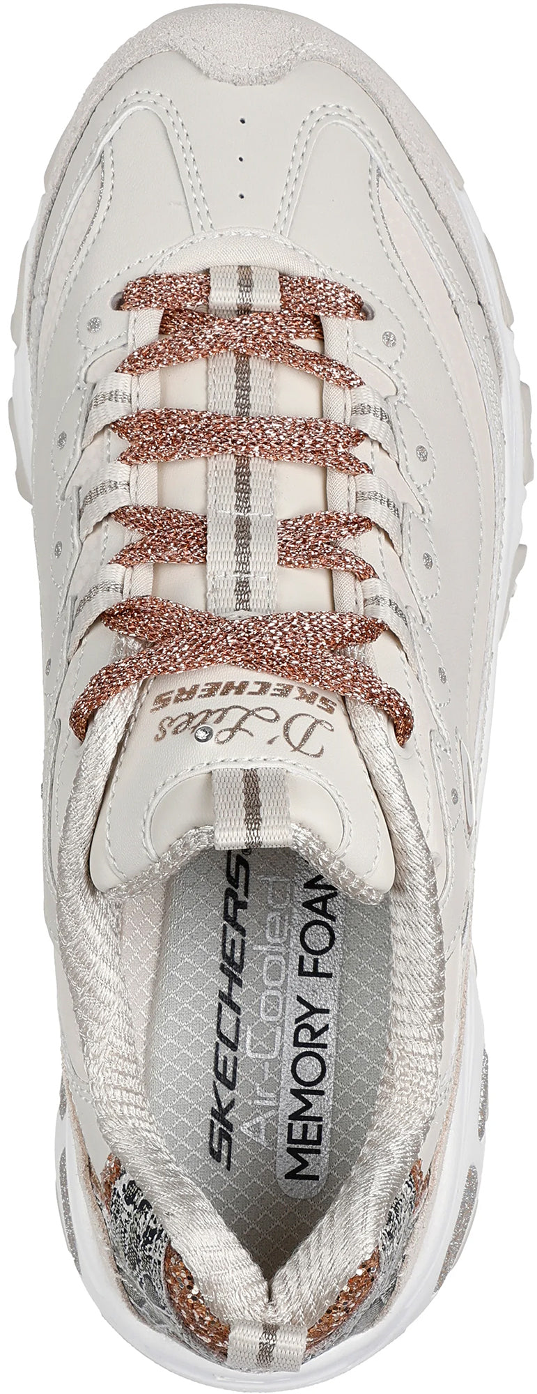 Skechers D'Lites Golden Chic Women's Shoes - Cream - View 4