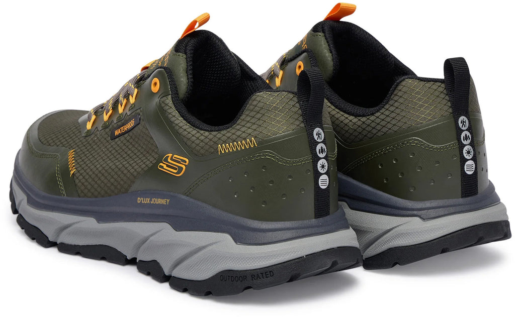 Skechers D'Lux Journey Slate Peak Waterproof Men's Walking Shoes - Green - View 4
