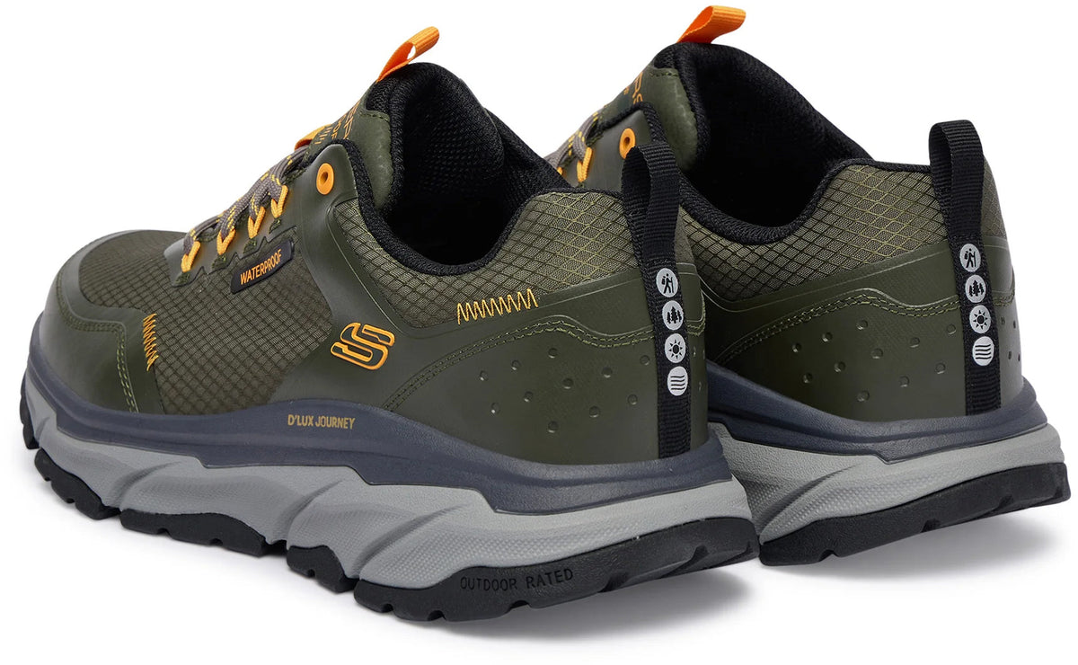 Skechers D'Lux Journey Slate Peak Waterproof Men's Walking Shoes - Green - View 4