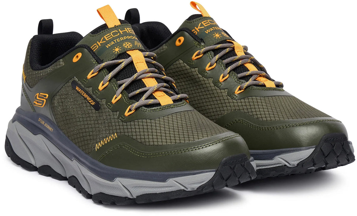 Skechers D'Lux Journey Slate Peak Waterproof Men's Walking Shoes - Green - View 5
