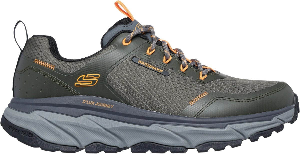 Skechers D'Lux Journey Slate Peak Waterproof Men's Walking Shoes - Green - View 1