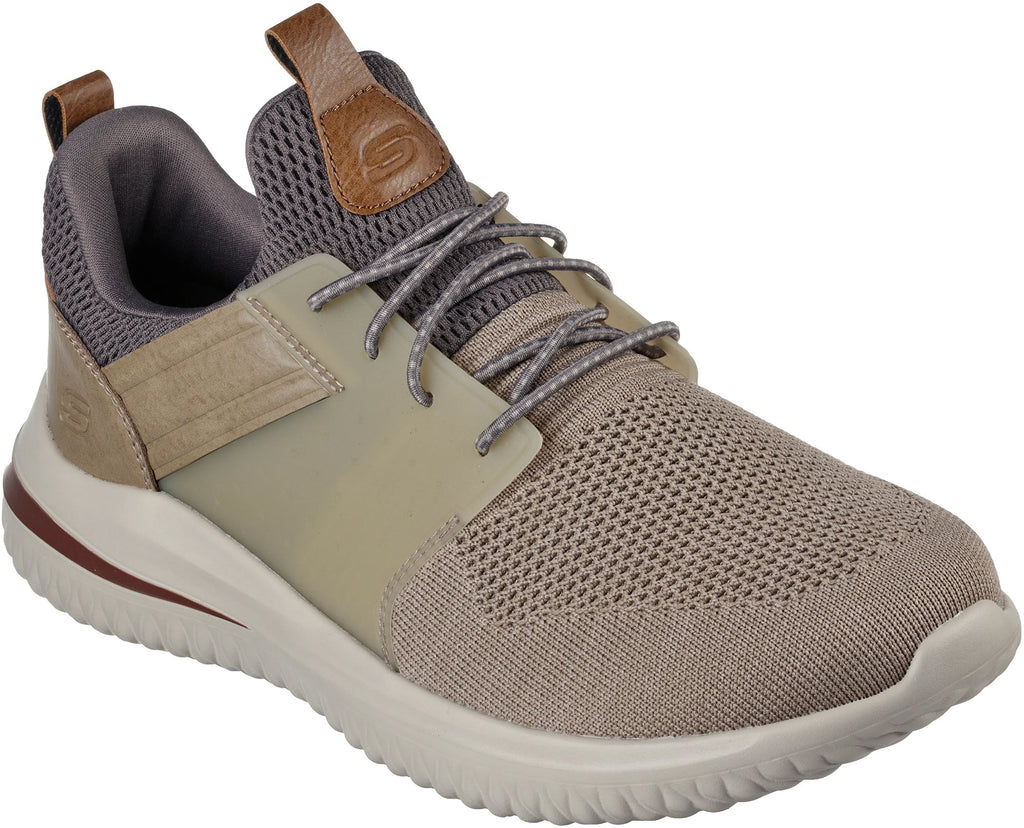 Skechers Delson 3.0 Cicada WIDE FIT Men's Shoes - Beige - View 5