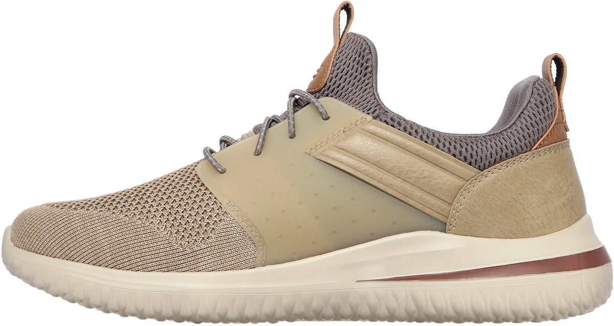 Skechers Delson 3.0 Cicada WIDE FIT Men's Shoes - Beige - View 3