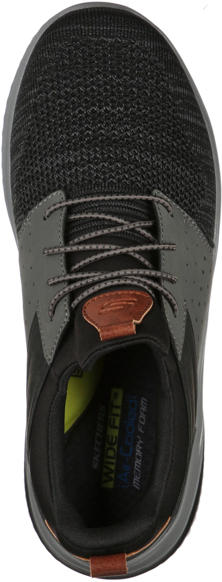 Skechers Delson 3.0 Cicada WIDE FIT Men's Shoes - Black - View 4