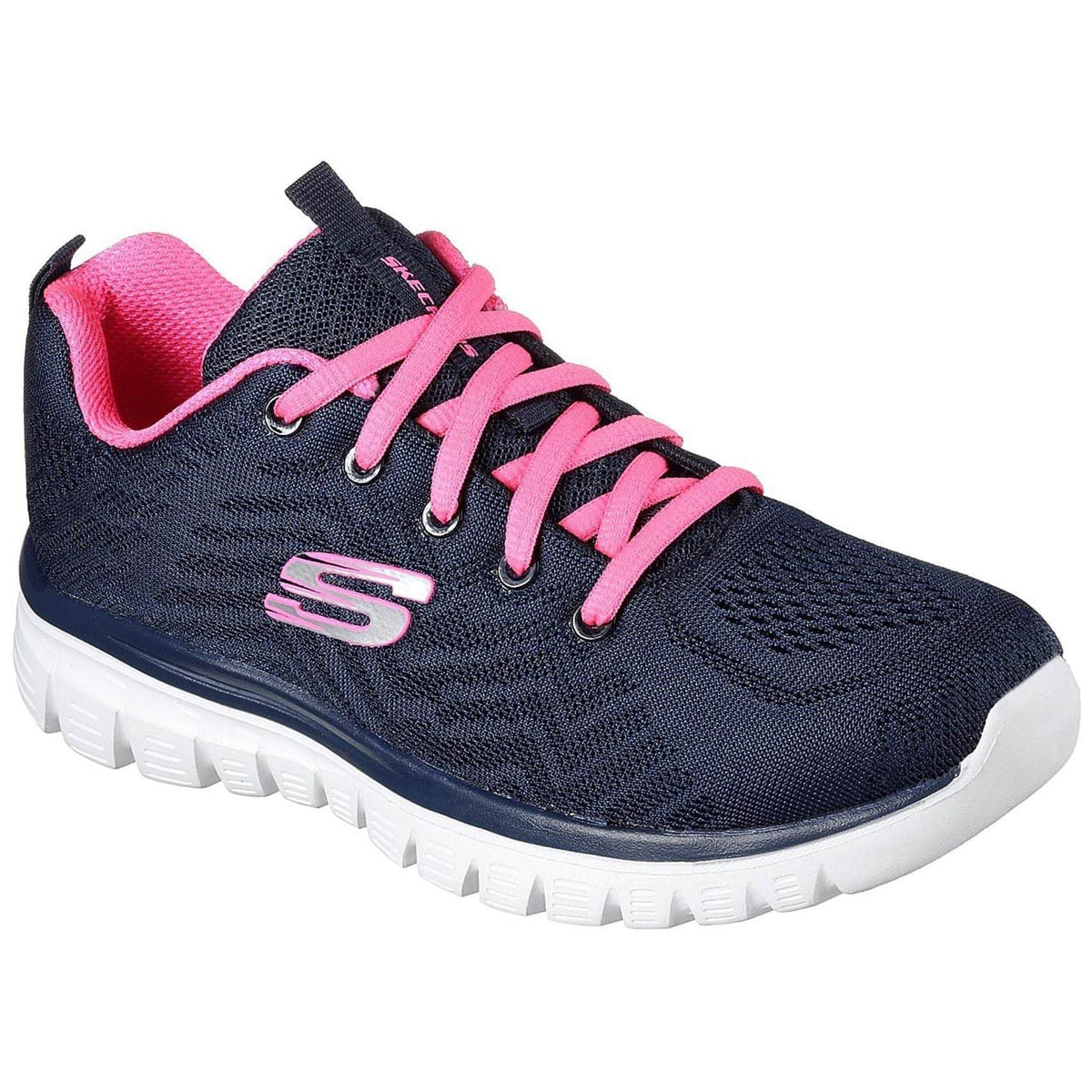 Skechers Graceful WIDE FIT Women's Training Shoes - Navy - View 5