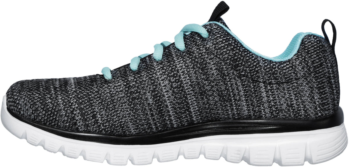 Skechers Graceful Twisted Women's Training Shoes - Black - View 3