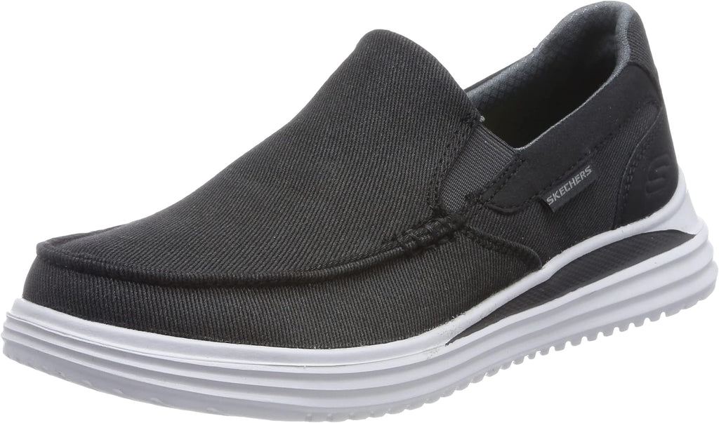 Skechers Proven Suttner Canvas Slip On Men's Walking Shoes - Black - View 5