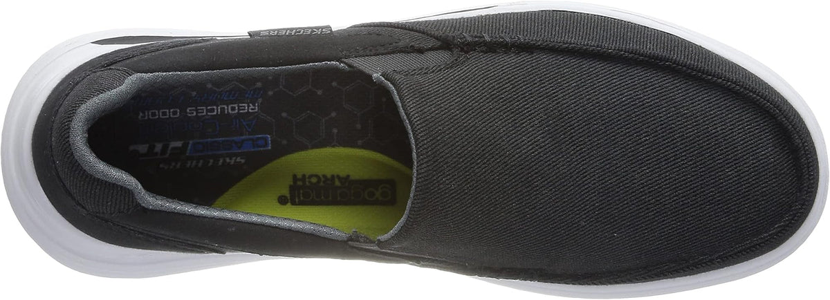 Skechers Proven Suttner Canvas Slip On Men's Walking Shoes - Black - View 4